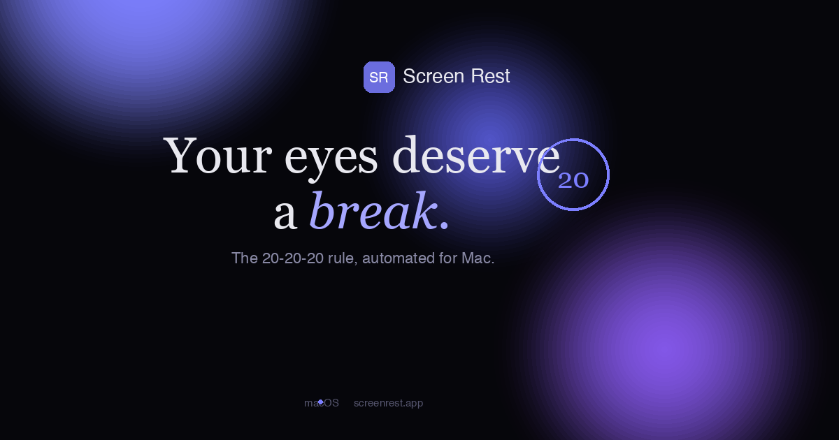 Resting Screen Screen Rest, your eyes deserve a break